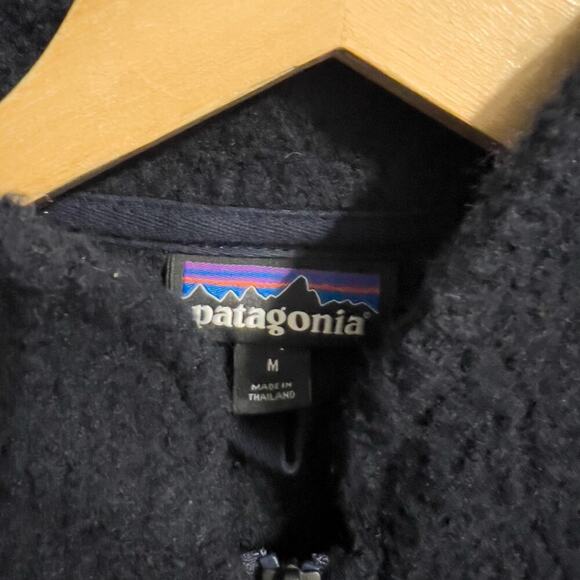 Patagonia Pullover Women Medium Quarter Zip Woolyester Navy Blue Fleece Outdoors - Picture 3 of 7
